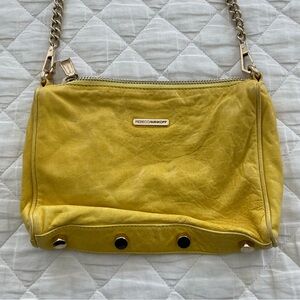 Rebecca Minkoff Yellow Leather Zipper Crossbody